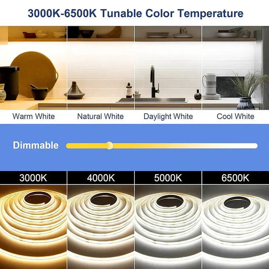 COB dvobojna LED traka 24V 3000–6500K – 10 m
