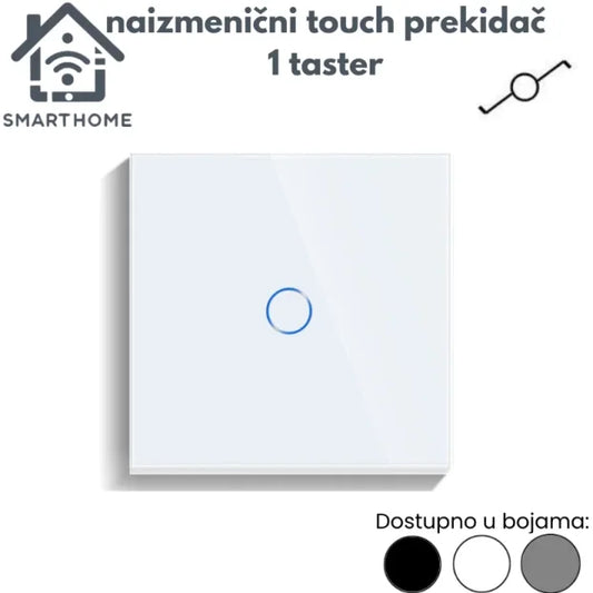 Naizmenični touch prekidač stakleni