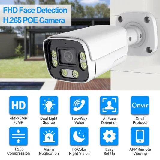 Komplet video nadzor sa monitorom – 4 PoE kamere 8MP