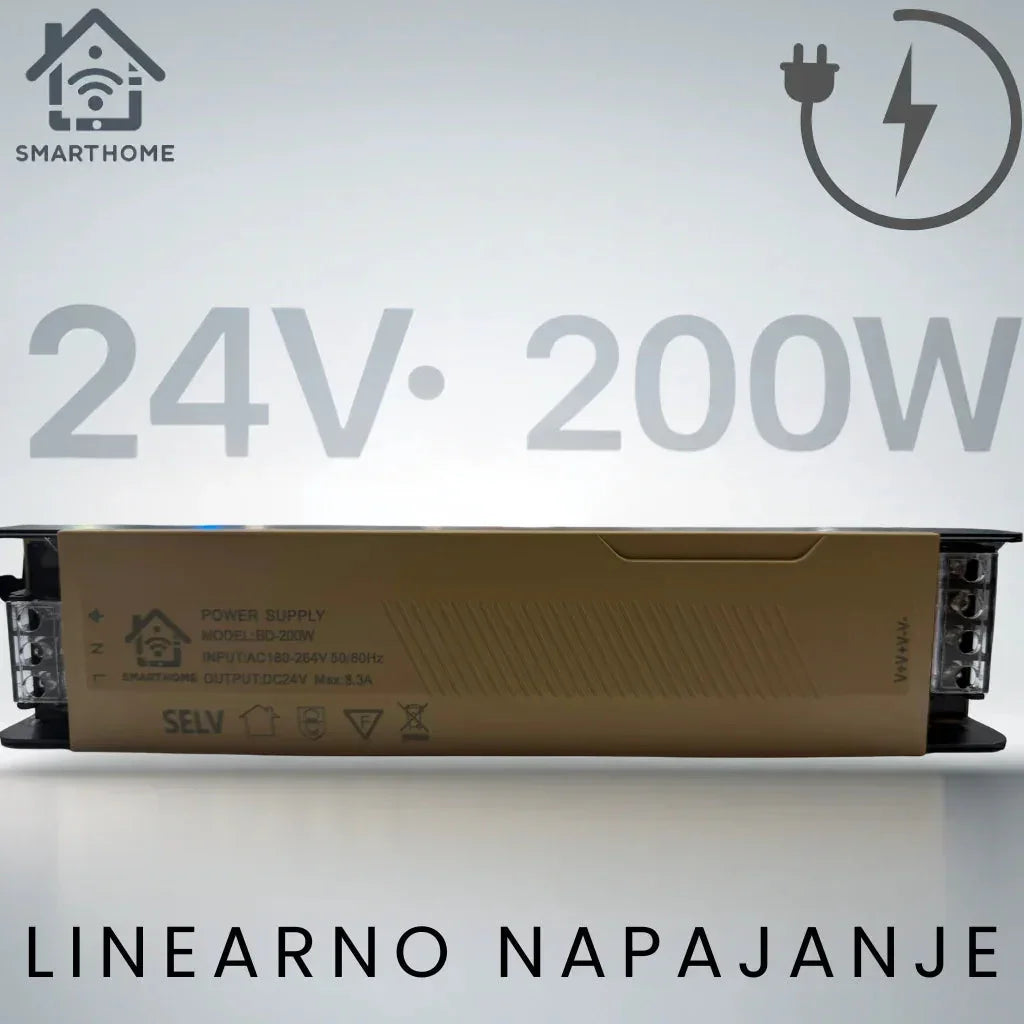 LED komplet RGBW COB traka 5 m + MiBoxer HW5 WiFi + napajanje 200W