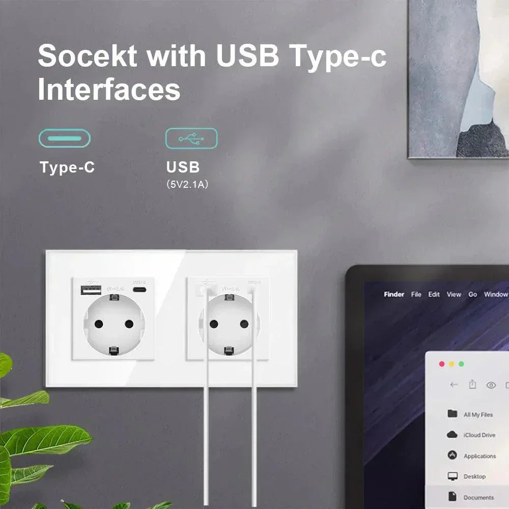 USB-C utičnica za zid sa USB i Type-C izlazima