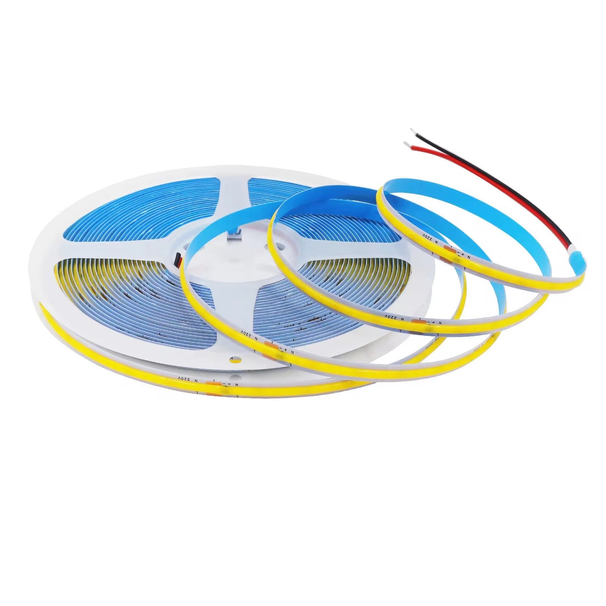 COB LED traka 220V topla bela 3000K – 5 m, bez napajanja