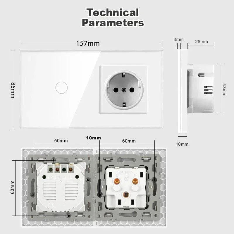 Modularna Zidna utičnica sa WiFi prekidačem