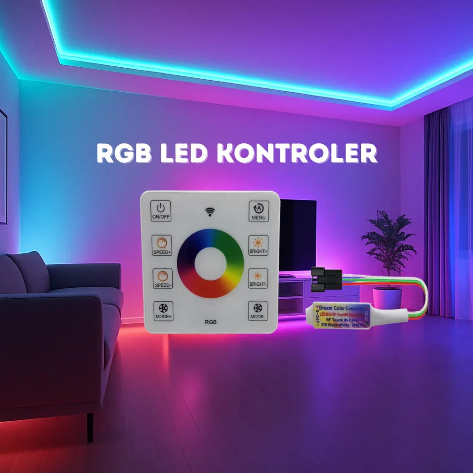 RGB LED kontroler WS2812B / WS2811 – RF daljinski na dodir za adresabilne trake