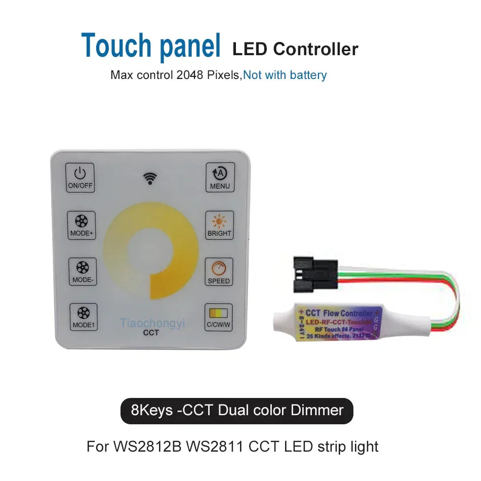 RGB LED kontroler WS2812B / WS2811 – RF daljinski na dodir za adresabilne trake