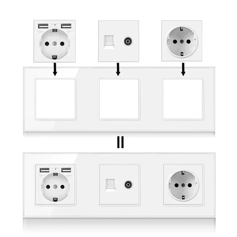 Stakleni panel do 3 modula – Moderan okvir za pametne i standardne module