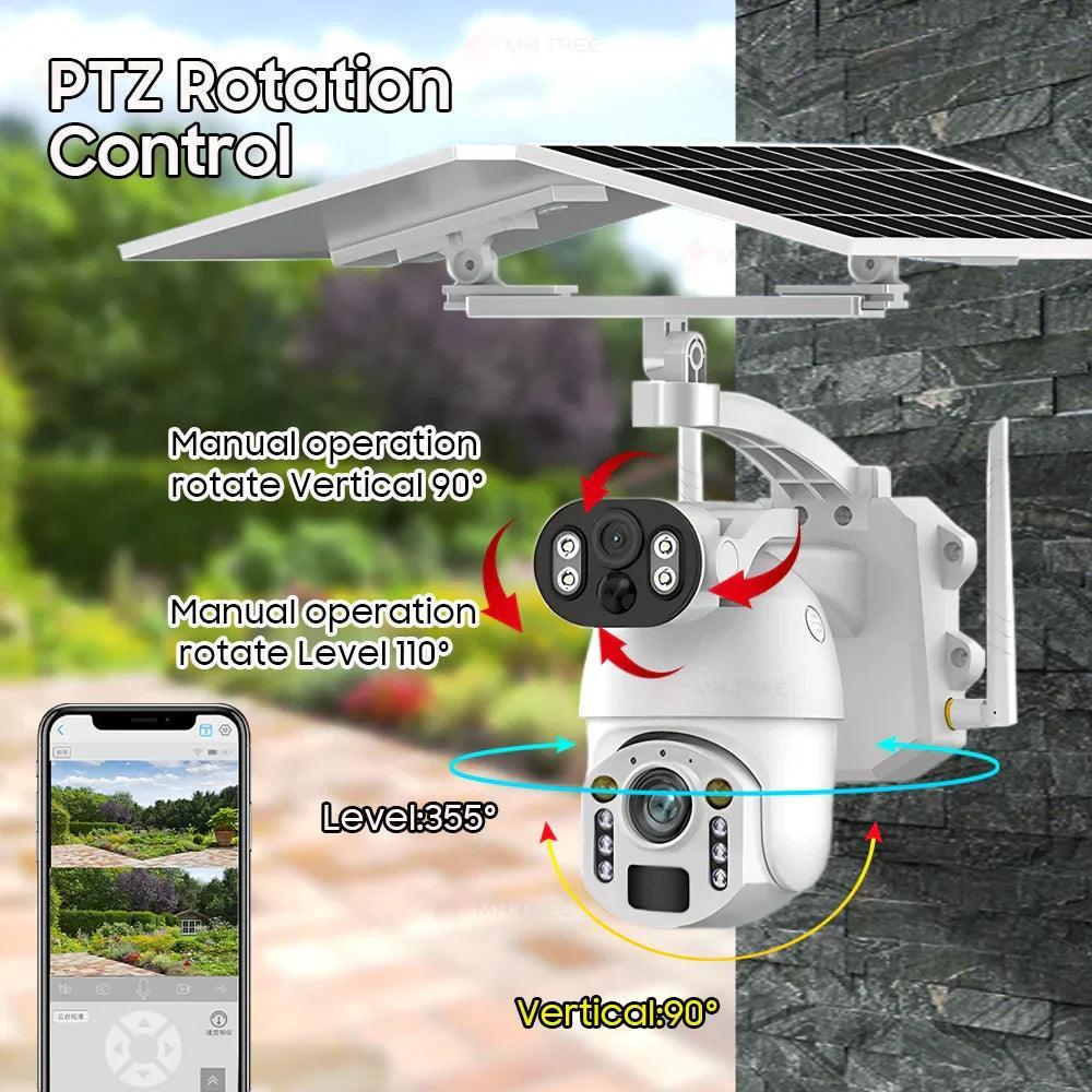 Solarna PTZ kamera 8MP – bežični video nadzor (WiFi/4G) sa 50× zoom