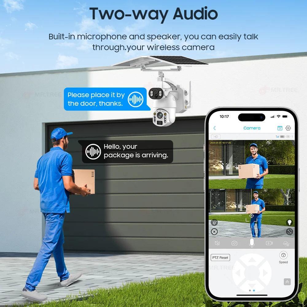 Solarna PTZ kamera 8MP – bežični video nadzor (WiFi/4G) sa 50× zoom