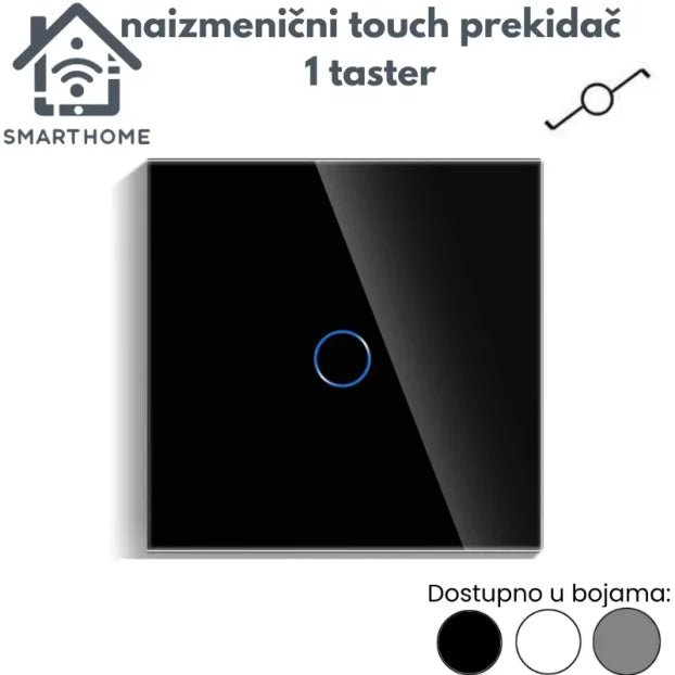 Naizmenični touch prekidač stakleni