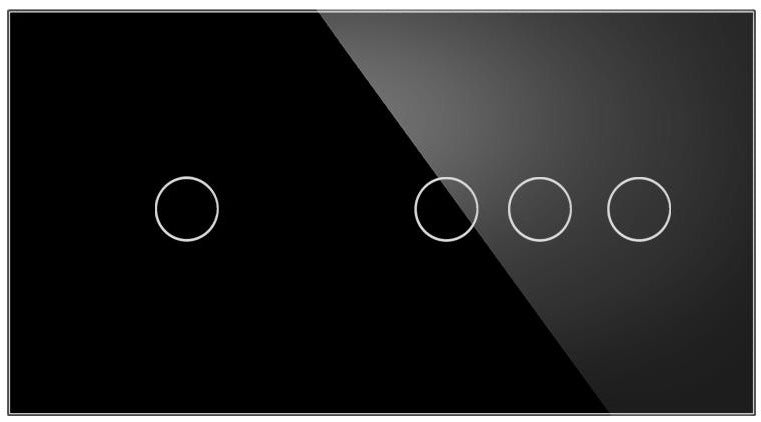 Stakleni panel 157×86 mm za modularne touch prekidače