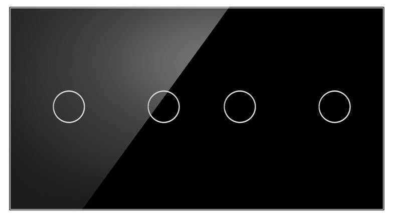 Stakleni panel 157×86 mm za modularne touch prekidače