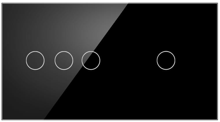 Stakleni panel 157×86 mm za modularne touch prekidače