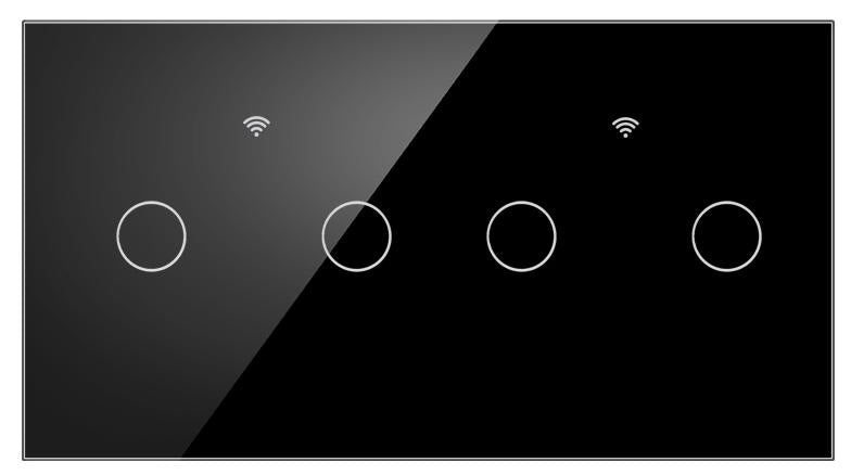 Stakleni panel 157×86 mm za modularne WiFi prekidače
