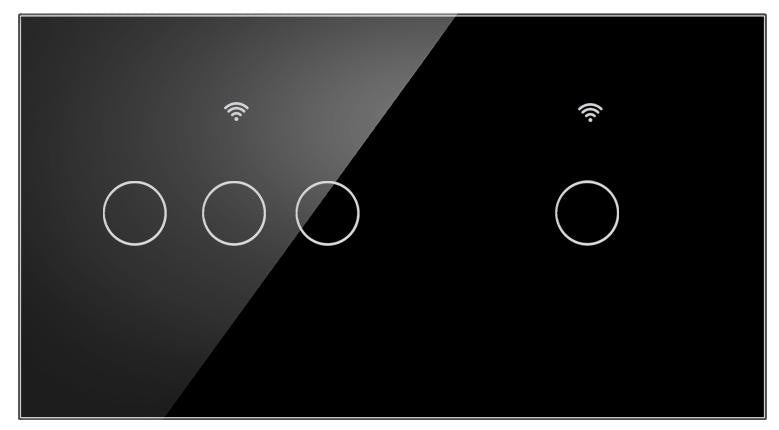 Stakleni panel 157×86 mm za modularne WiFi prekidače