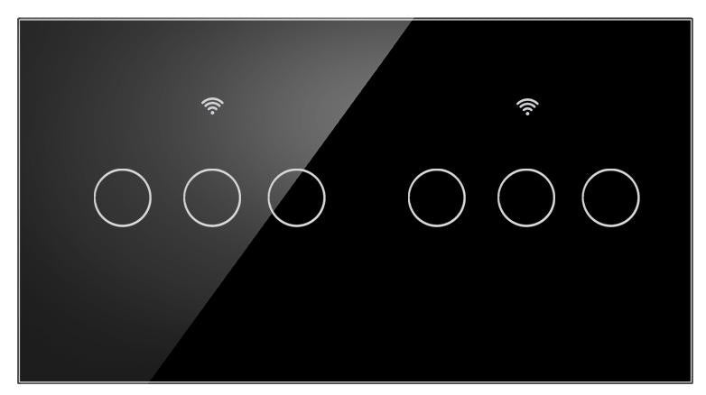 Stakleni panel 157×86 mm za modularne WiFi prekidače
